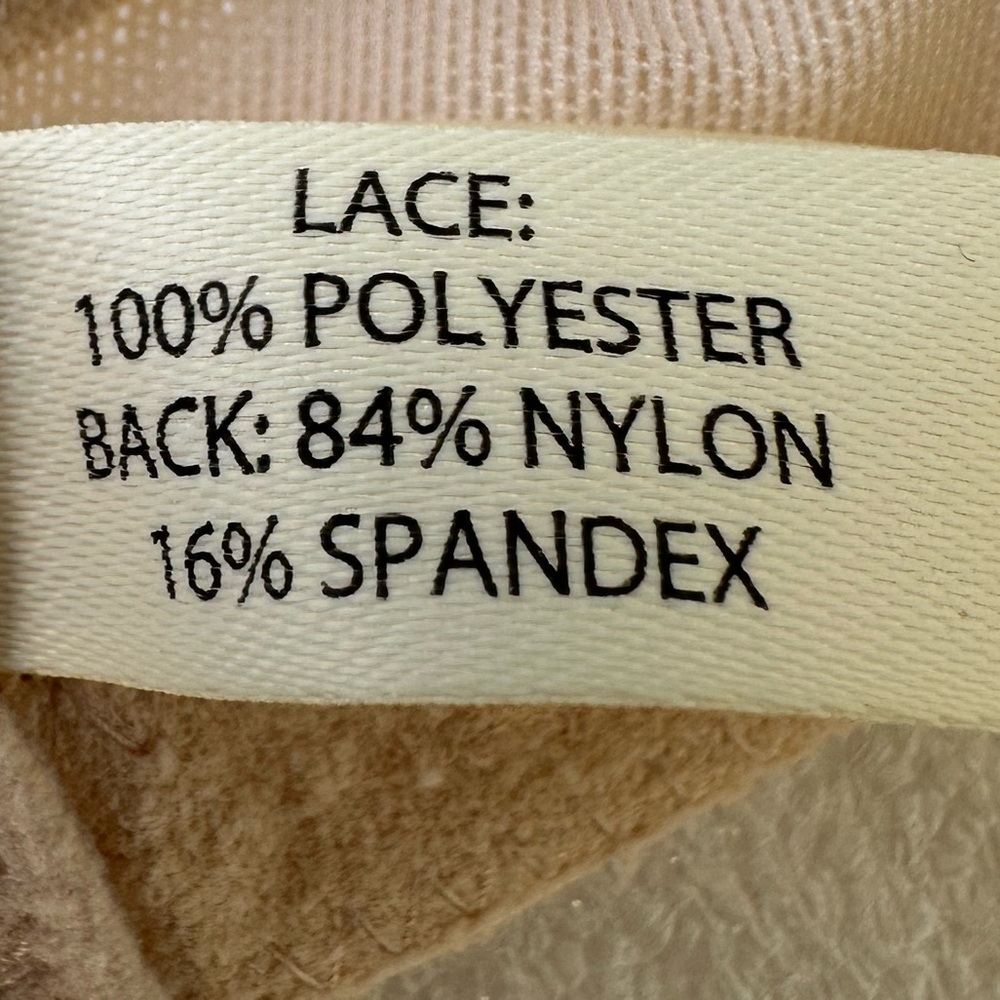 Soma Bra Beige Sheer Lace Underwire Embroidered 40C - Picture 8 of 14